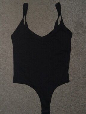 Black Shaping Bodysuit with Straps
